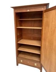 Arts & Crafts One-Door Armoire or Wardrobe Onder den Sint Maarten Style, 1900s